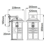 Craftsman-Inspired Bronze Outdoor Wall Lantern