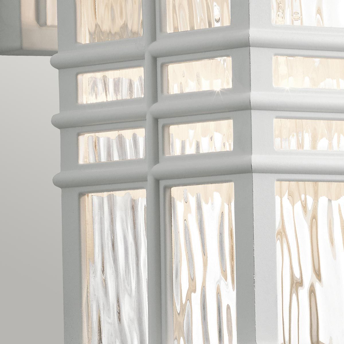 Beacon Square Modern Outdoor Wall Lantern in White Finish