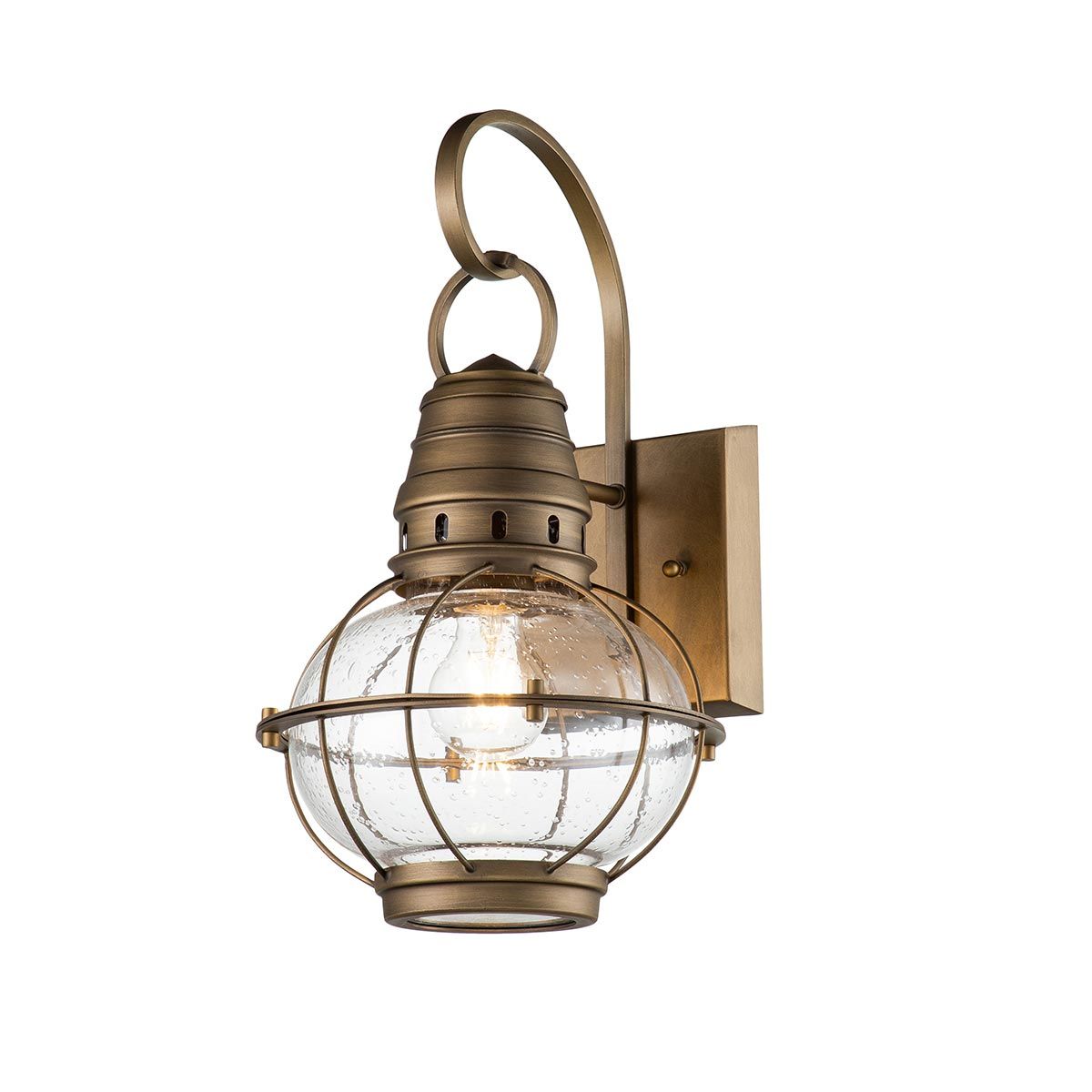 Bridgepoint Medium Brass Outdoor Wall Lantern