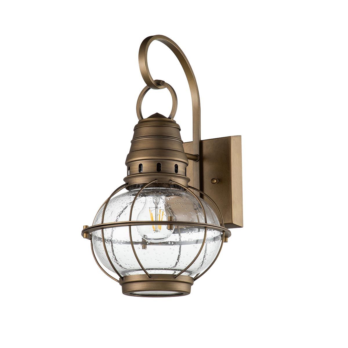 Bridgepoint Medium Brass Outdoor Wall Lantern
