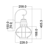 Bridgepoint Medium Brass Outdoor Wall Lantern