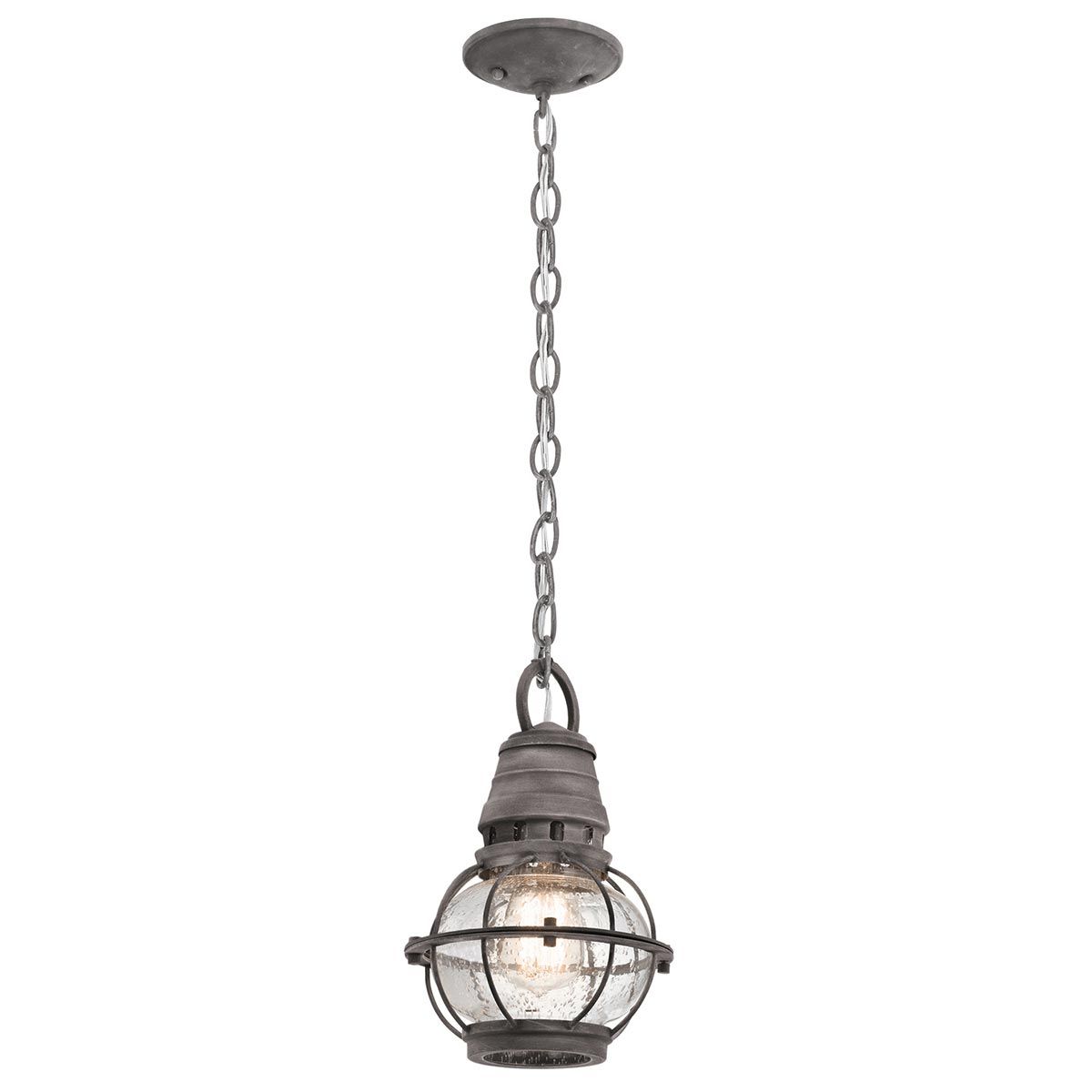 Bridge Point Nautical Lantern - Weathered Zinc Finish