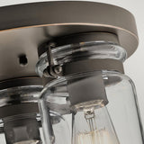 Brinley Olde Bronze 3-Light Flush Mount Ceiling Fixture