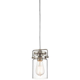 Brinley Brushed Nickel 3-Light Vintage Mini Pendant