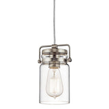 Brinley Brushed Nickel 3-Light Vintage Mini Pendant