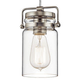 Brinley Brushed Nickel 3-Light Vintage Mini Pendant