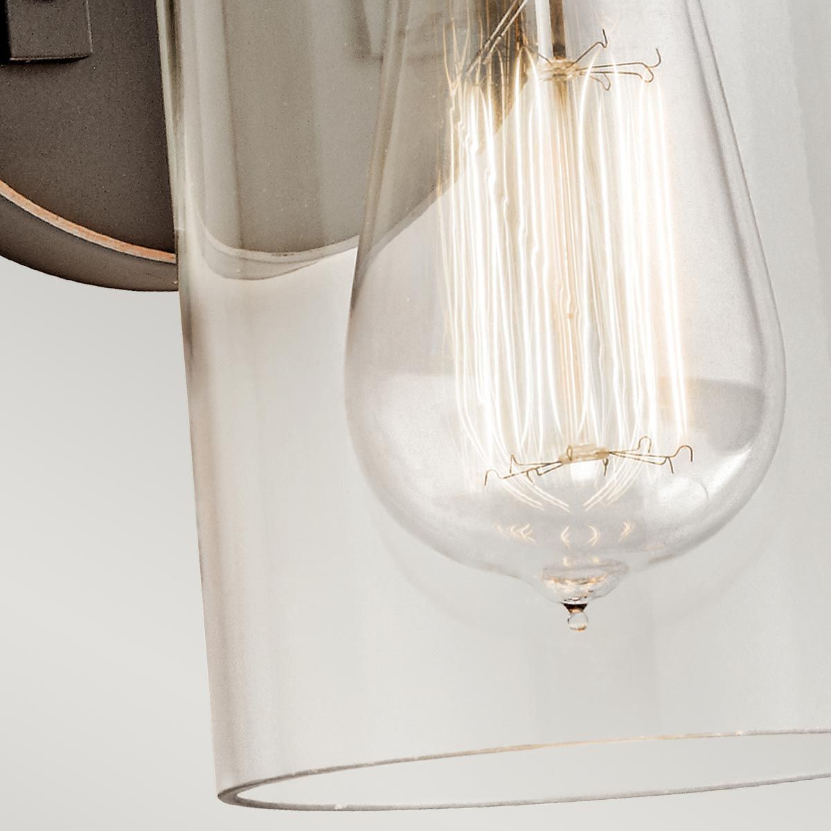 Brinley Rustic Mason Jar Wall Sconce in Olde Bronze Finish