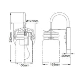 Brinley Rustic Mason Jar Wall Sconce in Olde Bronze Finish