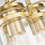 Brinley Vintage Canning Jar Pendant Light in Brushed Brass