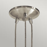 Brinley 3-Light Rustic Brushed Nickel Pendant Fixture