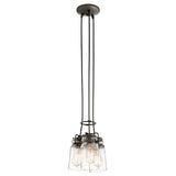 Brinley Rustic Mason Jar Pendant Light Cluster