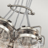 Vintage Brinley 6-Light Pendant in Brushed Nickel Finish