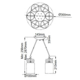 Vintage Brinley 6-Light Pendant in Brushed Nickel Finish