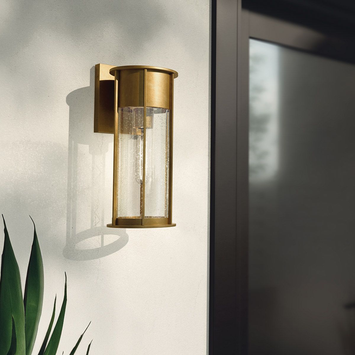Camillo 1lt Medium Wall Lantern Painted Natural Brass