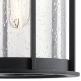 Camillo 1lt Medium Wall Lantern Textured Black