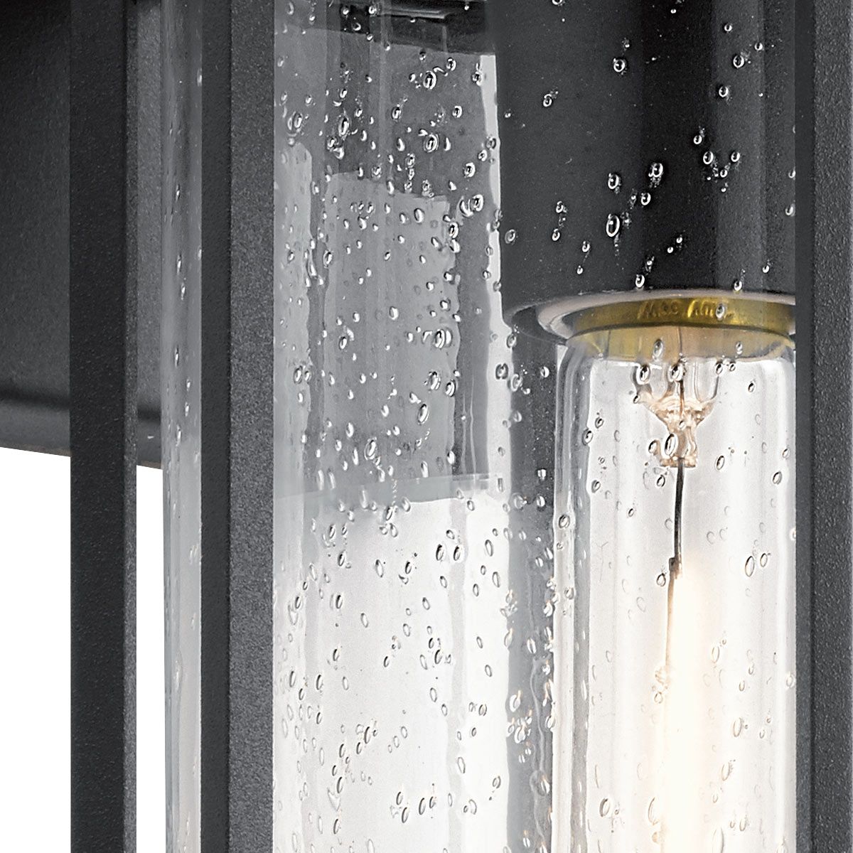 Camillo 1lt Medium Wall Lantern Textured Black