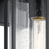 Camillo 1lt Medium Wall Lantern Textured Black