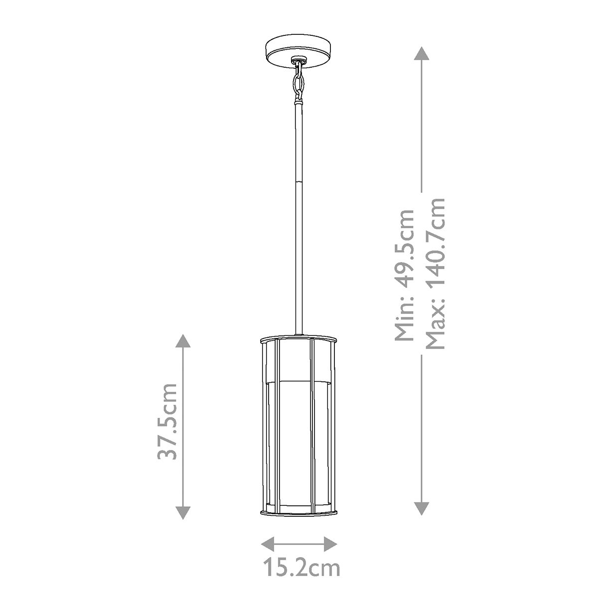 Camillo 1lt Outdoor Pendant Painted Natural Brass