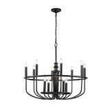 Capitol Hill 12lt Chandelier Black