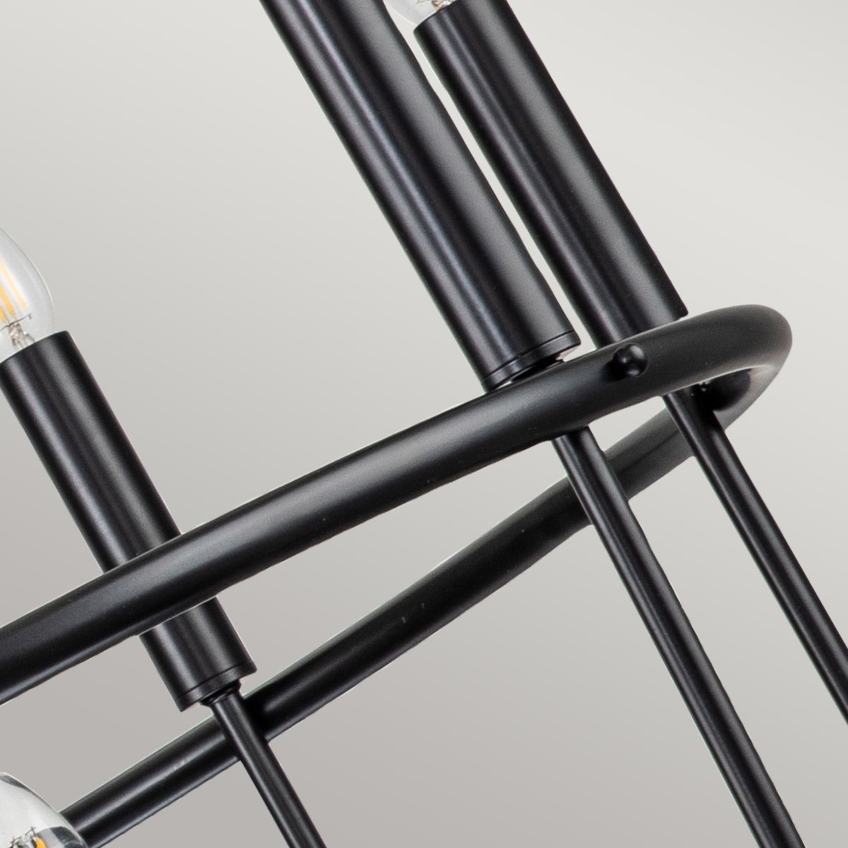 Capitol Hill 12lt Chandelier Black