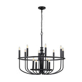 Capitol Hill 12lt Chandelier Black