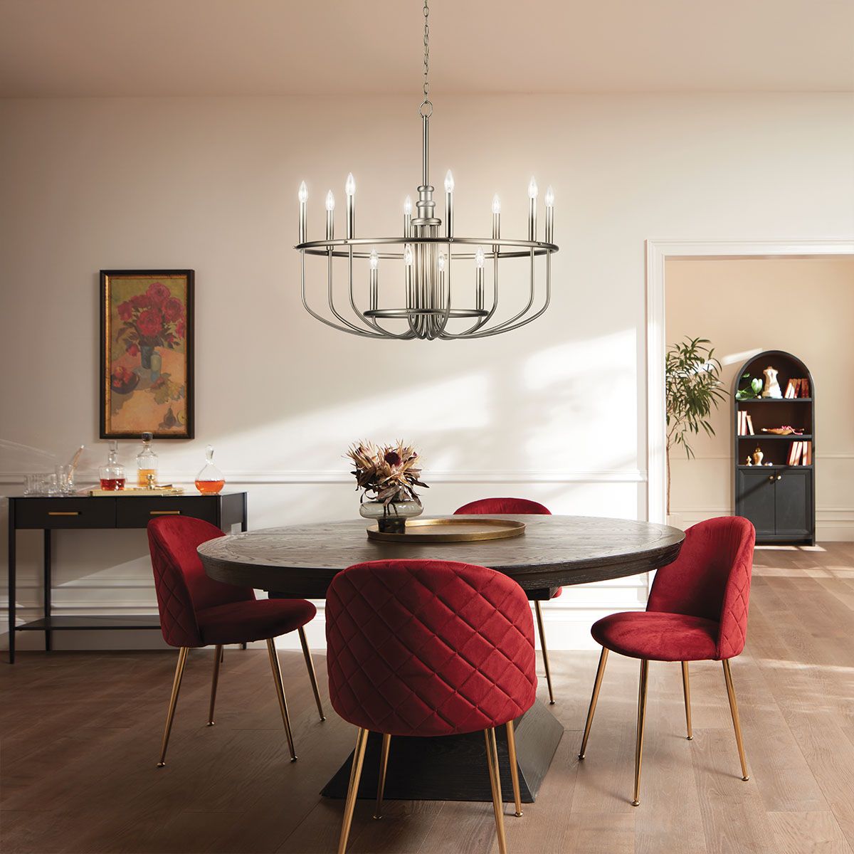Capitol Hill 12lt Chandelier Brushed Nickel