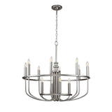 Capitol Hill 12lt Chandelier Brushed Nickel
