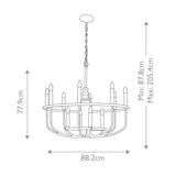 Capitol Hill 12lt Chandelier Brushed Nickel