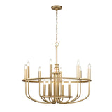 Capitol Hill 12lt Chandelier Painted Natural Brass