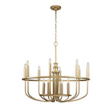 Capitol Hill 12lt Chandelier Painted Natural Brass