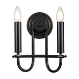 Capitol Hill 2lt Wall light Black