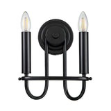Capitol Hill 2lt Wall light Black