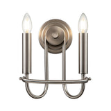 Capitol Hill 2lt Wall light Brushed Nickel