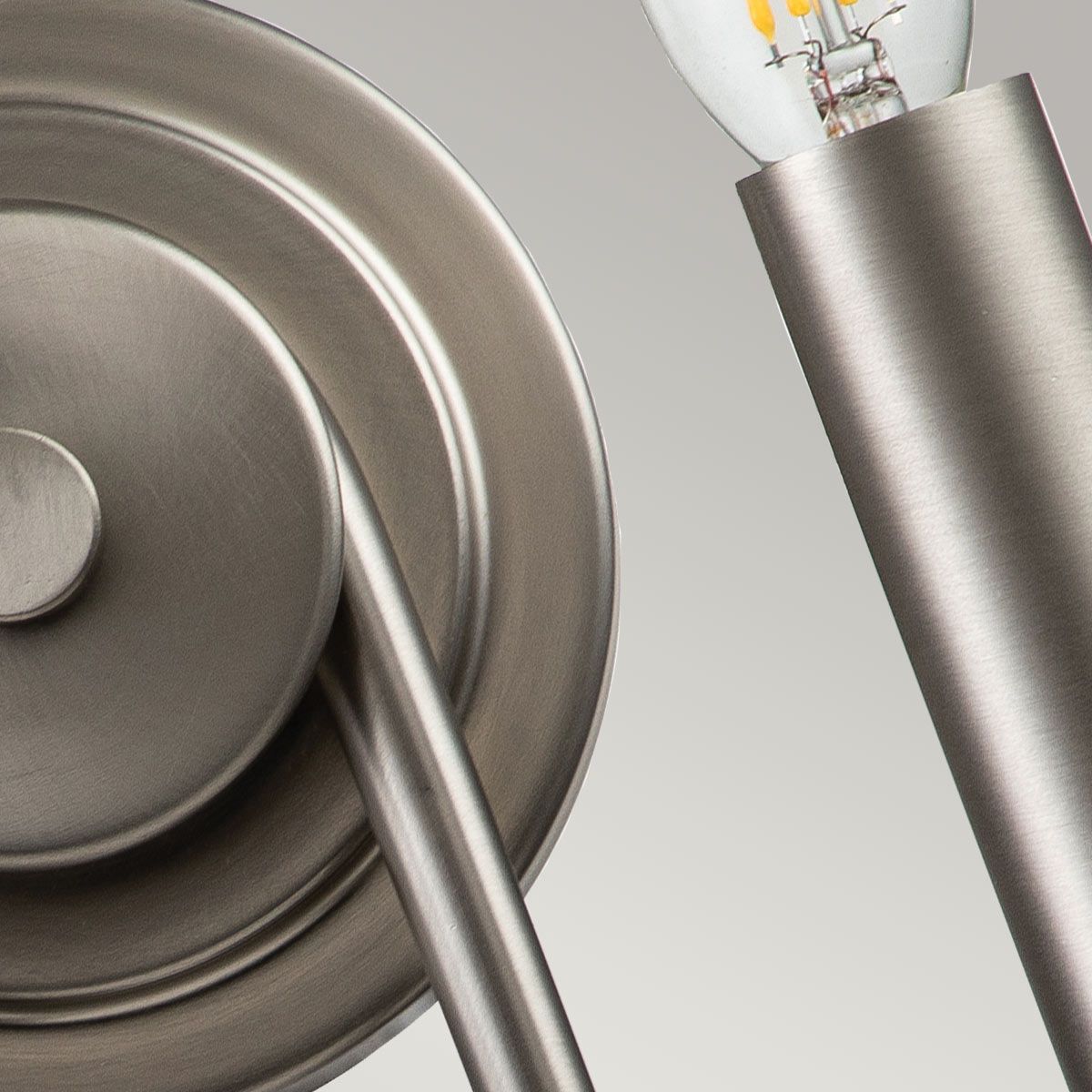 Capitol Hill 2lt Wall light Brushed Nickel