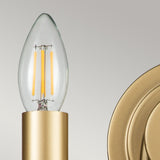 Capitol Hill 2lt Wall light Painted Natural Brass