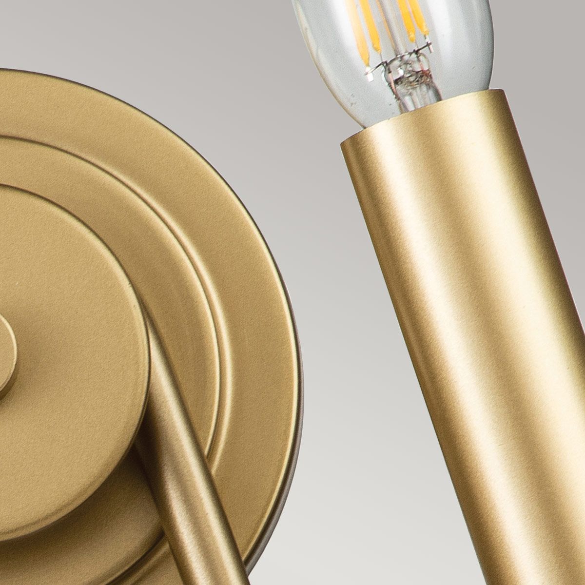 Capitol Hill 2lt Wall light Painted Natural Brass