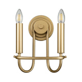 Capitol Hill 2lt Wall light Painted Natural Brass
