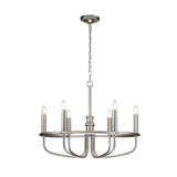 Capitol Hill 6lt Chandelier Brushed Nickel