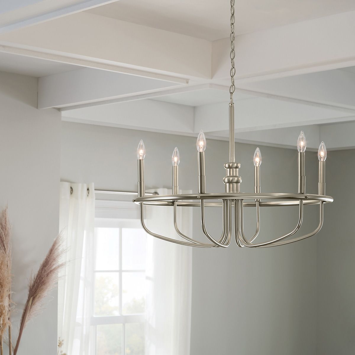 Capitol Hill 6lt Chandelier Brushed Nickel