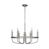 Capitol Hill 6lt Chandelier Brushed Nickel