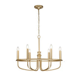 Capitol Hill 6lt Chandelier Painted Natural Brass