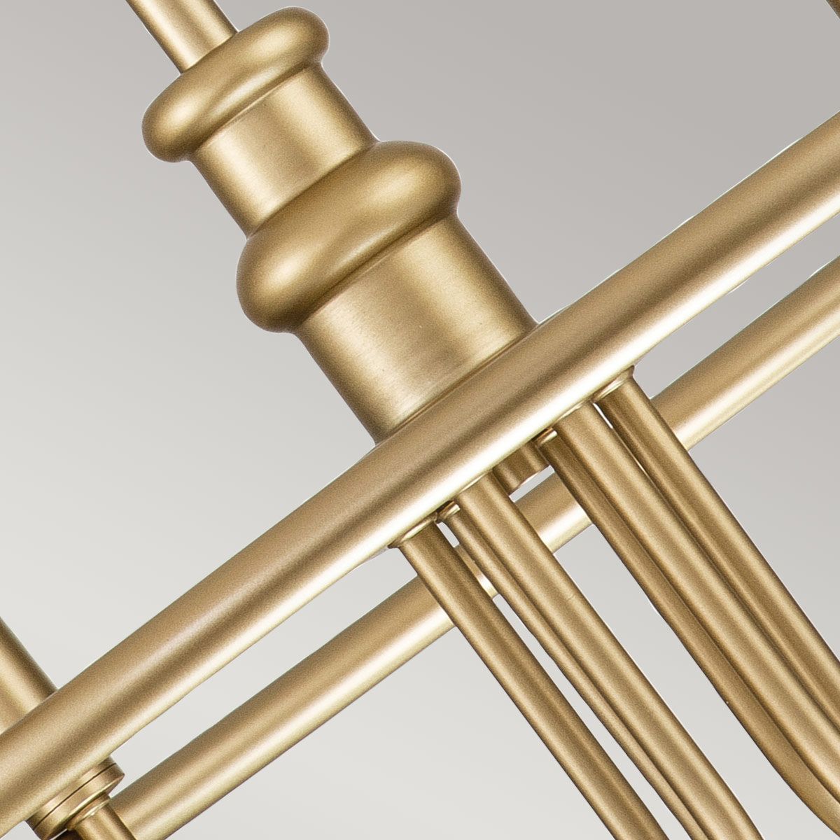 Capitol Hill 6lt Chandelier Painted Natural Brass