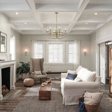 Capitol Hill 6lt Chandelier Painted Natural Brass