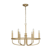 Capitol Hill 6lt Chandelier Painted Natural Brass