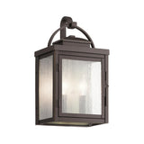 Carlson Double Light Rubbed Bronze Outdoor Wall Lantern