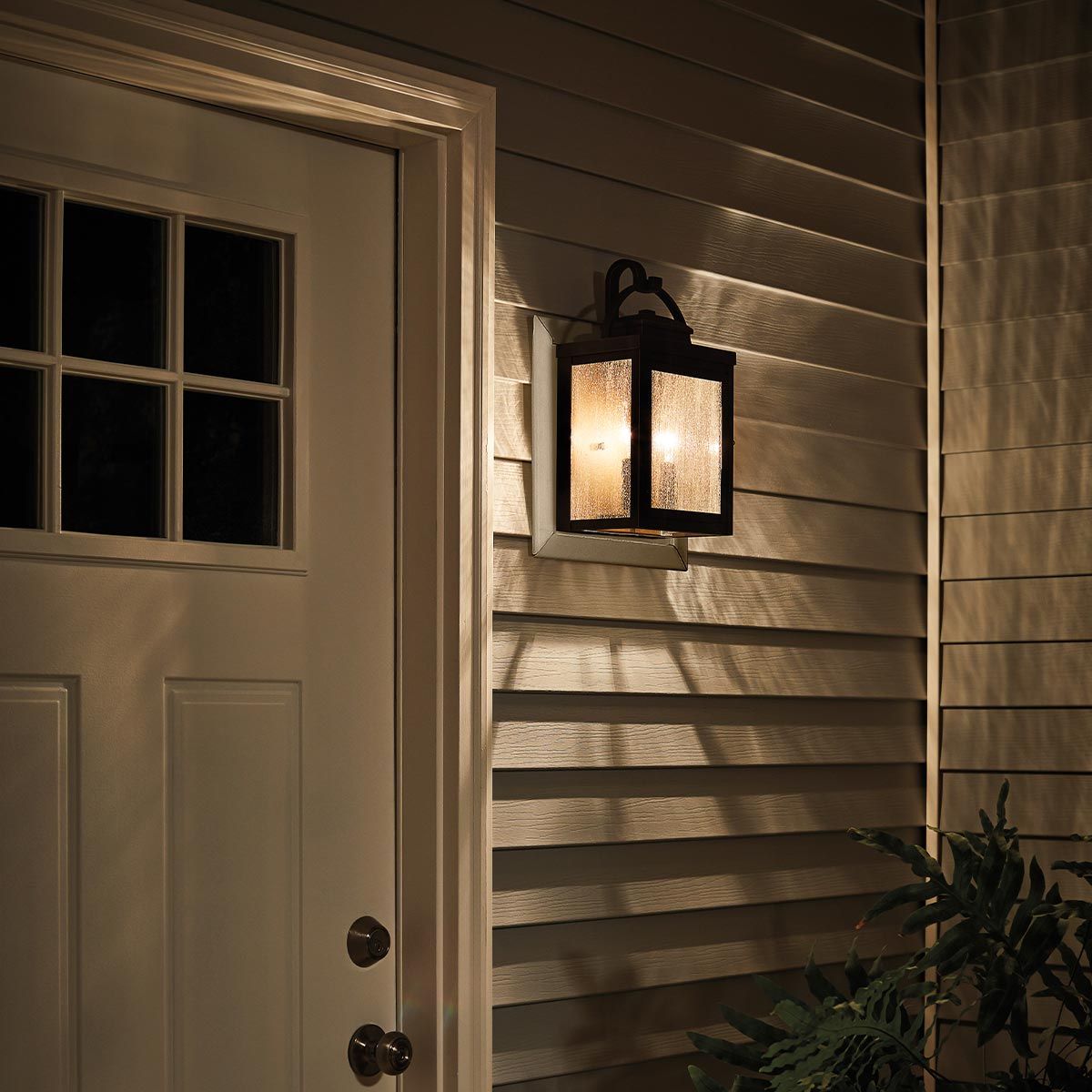 Carlson Double Light Rubbed Bronze Outdoor Wall Lantern