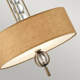 Celestial Harmony: Oriental Drum Shade Pendant Light in Cambridge Bronze