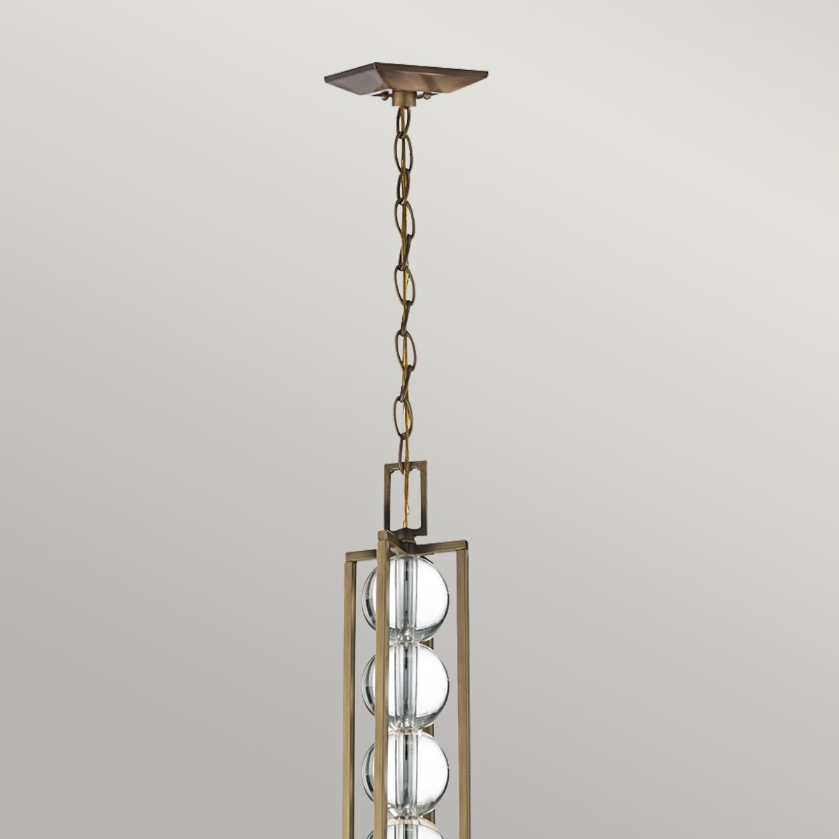 Celestial Harmony: Oriental Drum Shade Pendant Light in Cambridge Bronze