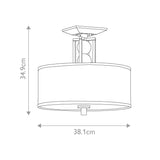 Celestial Bronze Elegance Semi-Flush Ceiling Light with Crystal Accents