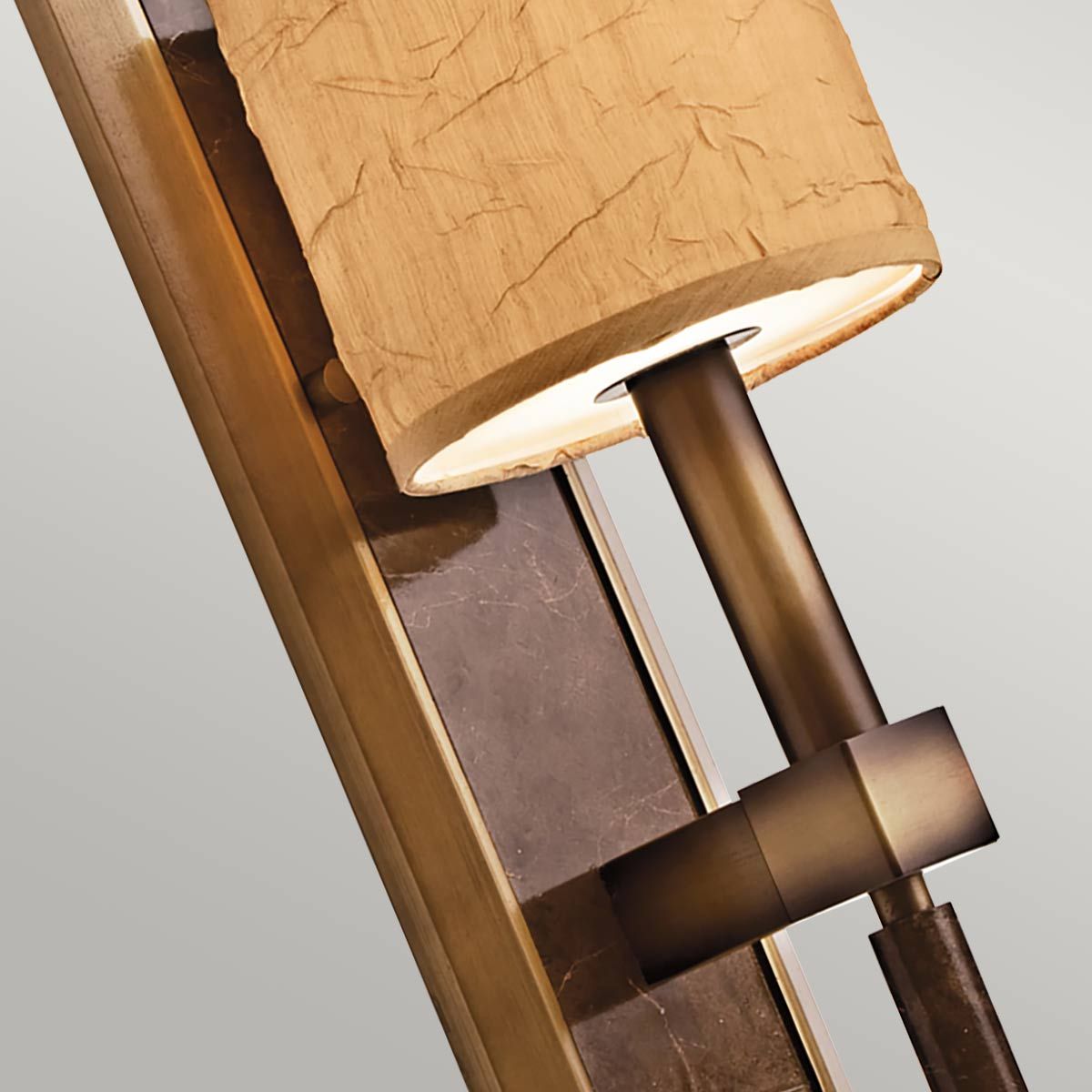 Elegant Celestial Wall Sconce with Crinkle Shade and Cambridge Bronze Finish